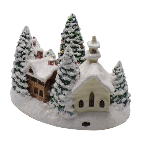 Thomas Kinkade 2011 ST NICHOLAS CIRLCE Village 5" Lighted/Music TESTED WORKS - Picture 5 of 7